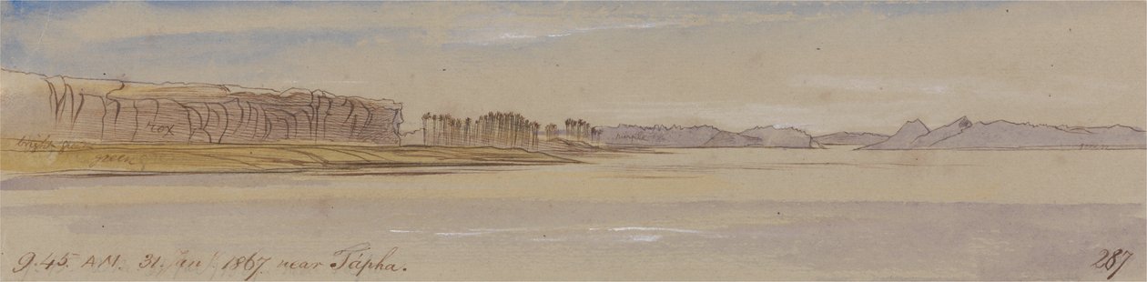 Near Tapha, 9:45 am, January 31, 1867 by Edward Lear