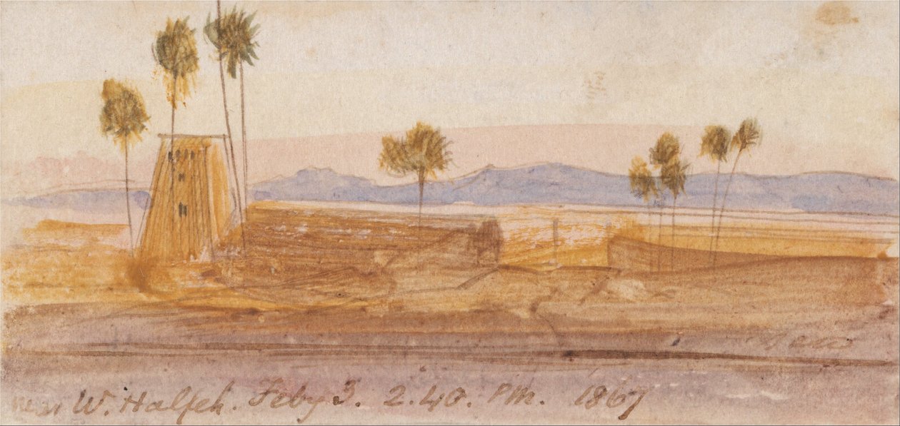Near Wady Halfeh by Edward Lear