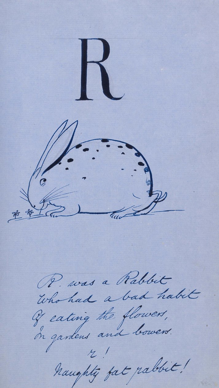 Nonsense Alphabet - R, 1860 by Edward Lear