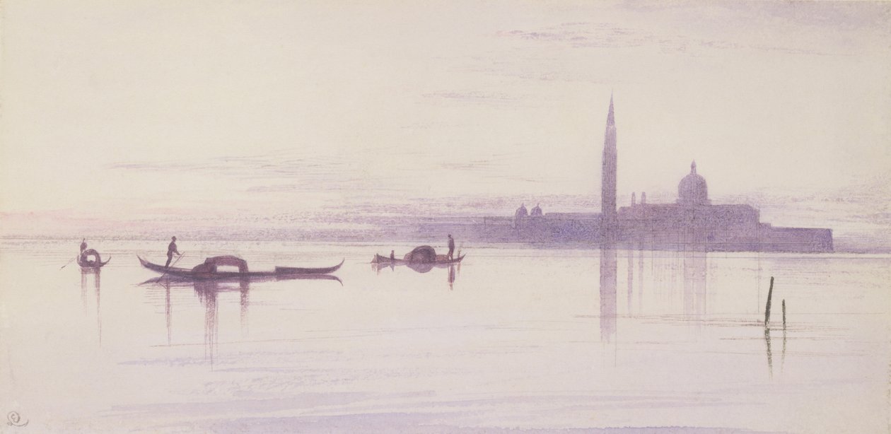 San Giorgio Maggiore from the Lagoon, Venice by Edward Lear