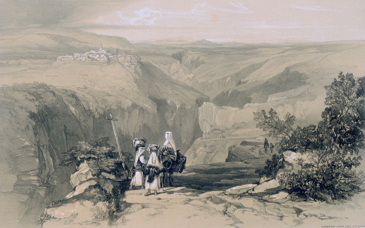 Views in Rome and Its Environs: View of Collepardo by Edward Lear