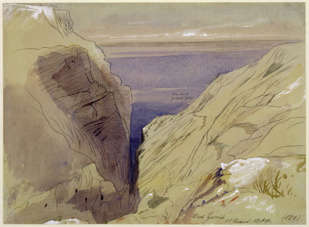 Wied Zurrik, Malta, 10 am, 11th March by Edward Lear