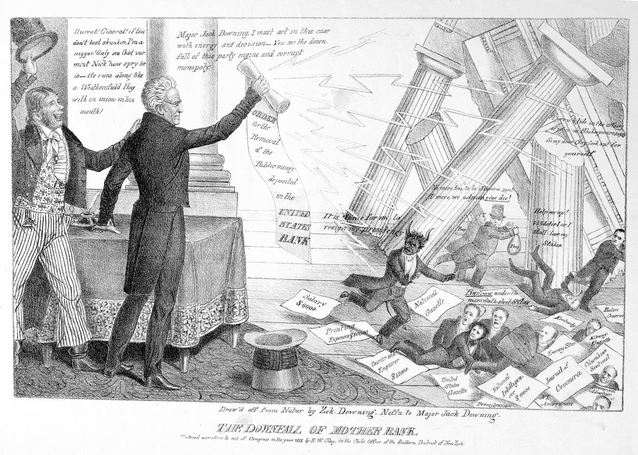 Downfall of Mother Bank, 1833 by Edward Williams Clay