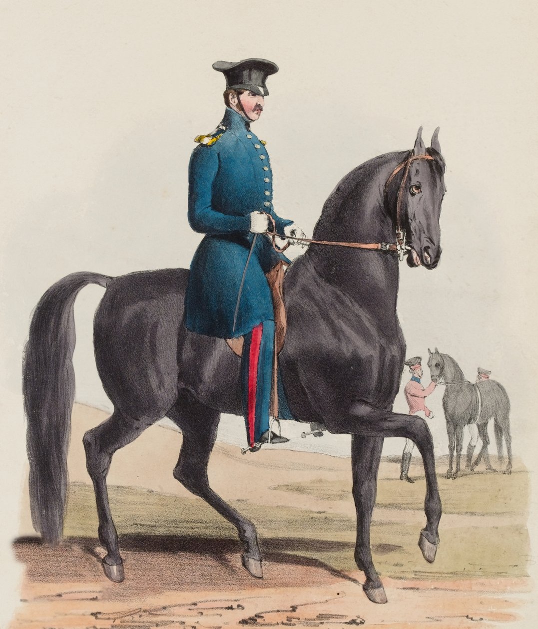Royal Horse Guards, Riding Master and Rough Riders by Edward (after) Hull