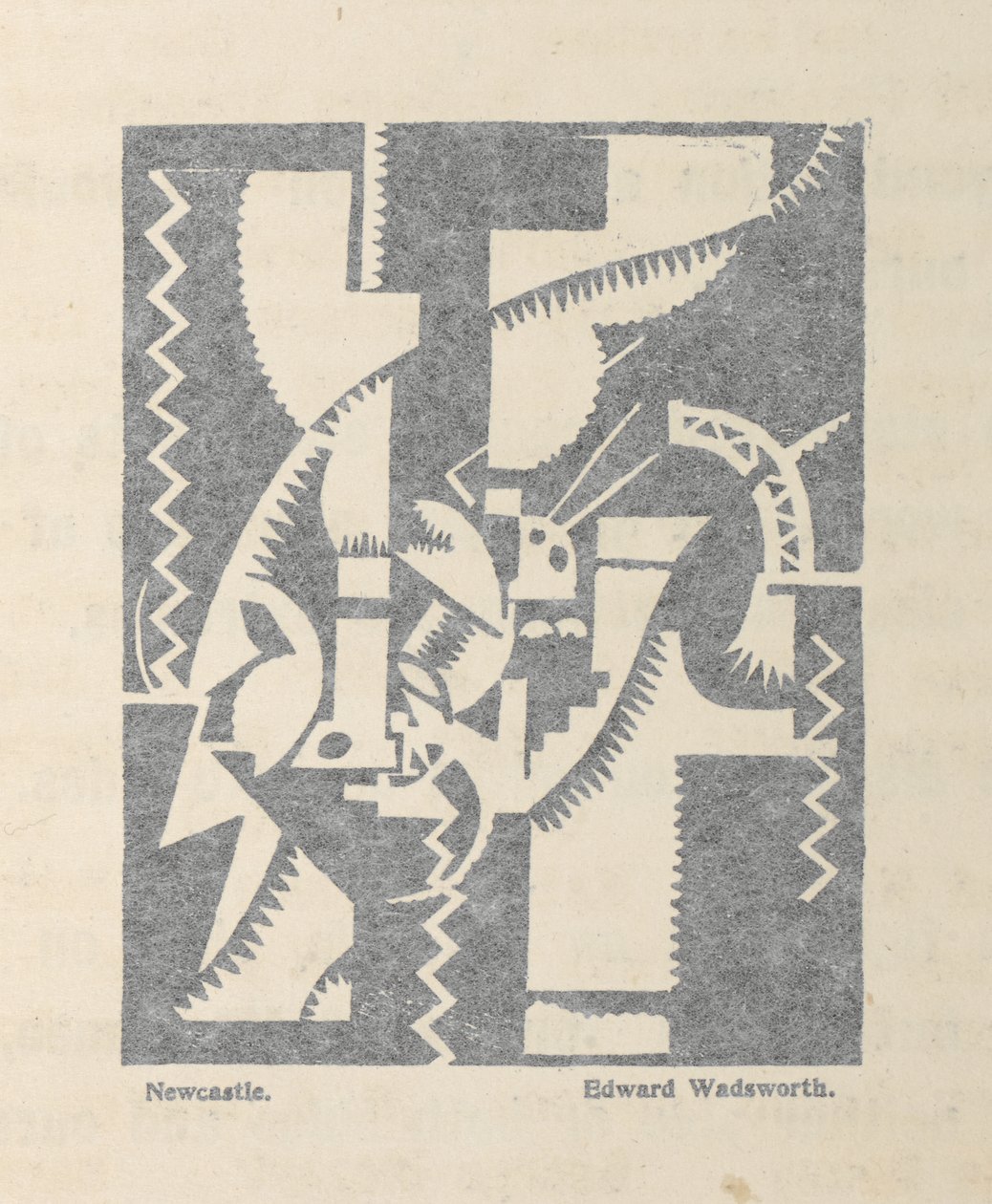 Newcastle from BLAST no. 1, the Vorticist magazine by Edward Alexander Wadsworth