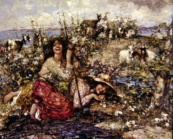 Where Larks Sing and Seabirds Call by Edward Atkinson Hornel
