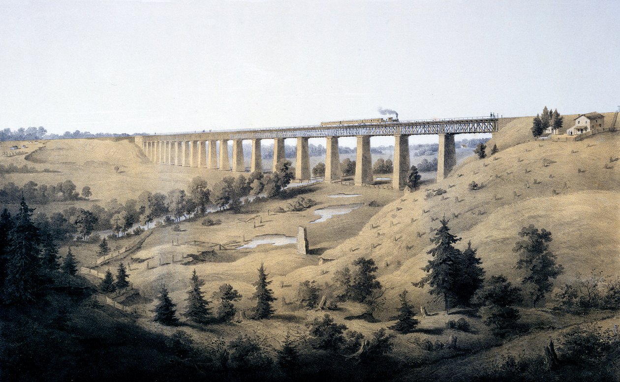The High Bridge near Farmville, Prince Edward County, from 