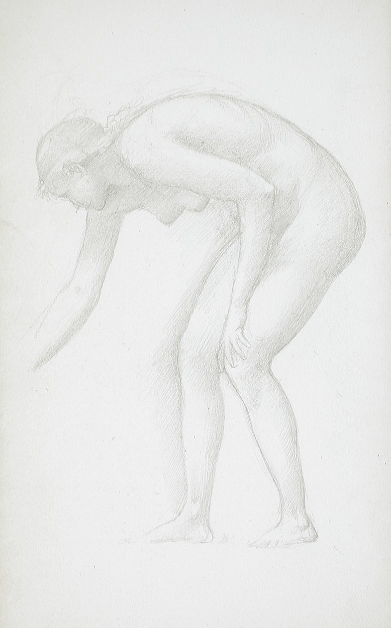 Bending Female Nude by Edward Burne-Jones