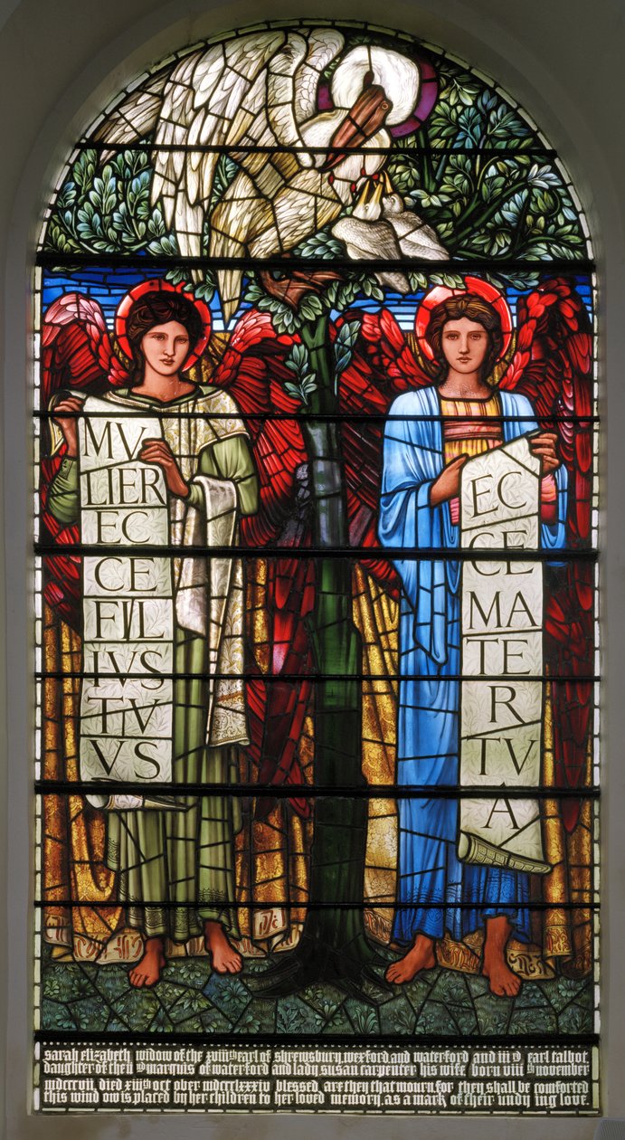 The Pelican In Her Piety & Angels With Scrolls by Edward Burne Jones