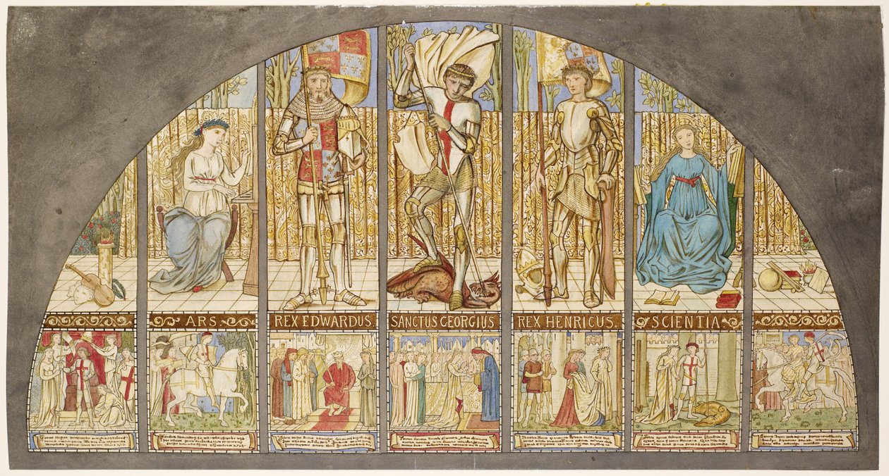 Wars of the Roses - Edward IV, Henry VI, St George with Allegory by Edward Burne Jones