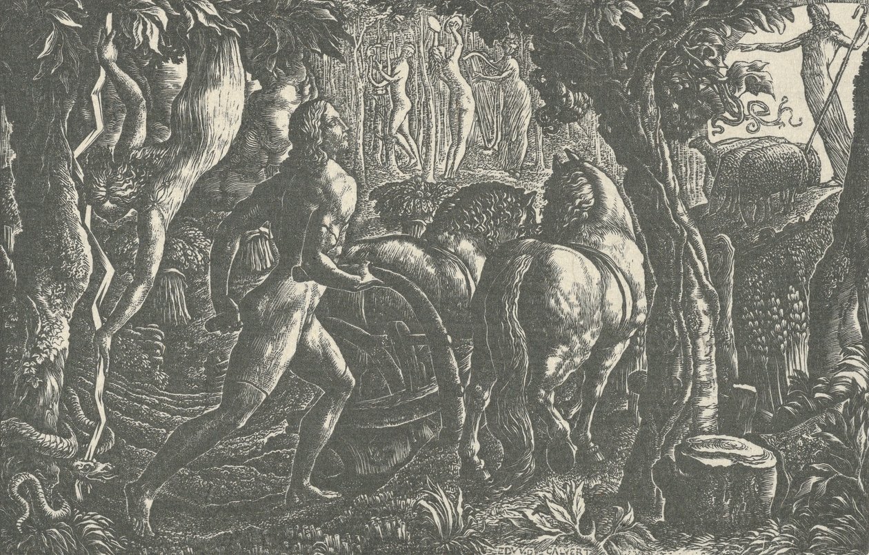 The Ploughman, 1827 by Edward Calvert