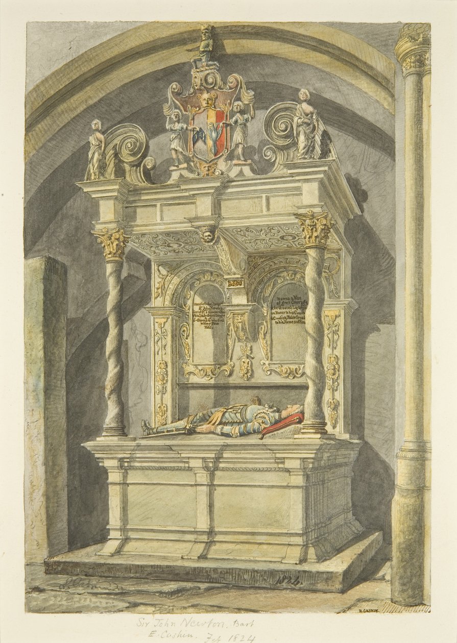Monument to Sir John Newton, Bart., in Bristol Cathedral by Edward Cashin