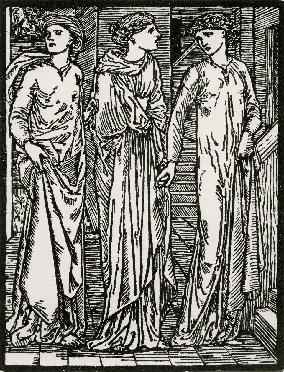 First Visit of the Sisters by Edward Coley (after) Burne Jones