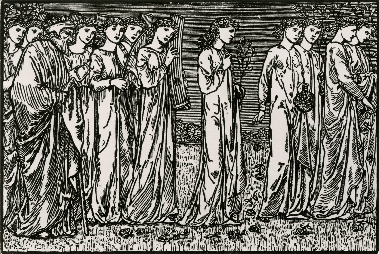 The Procession to the Hill by Edward Coley (after) Burne Jones