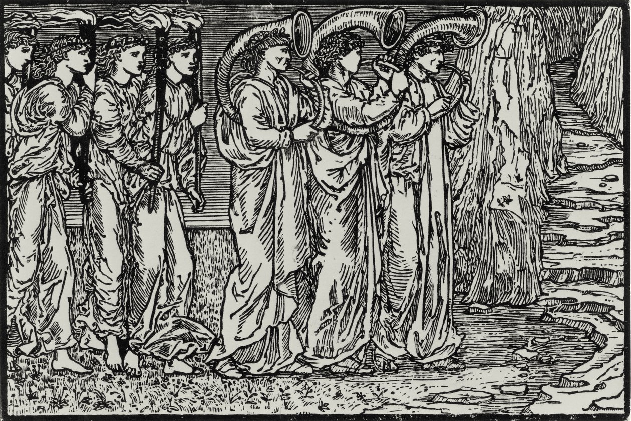 The Procession to the Hill by Edward Coley (after) Burne Jones