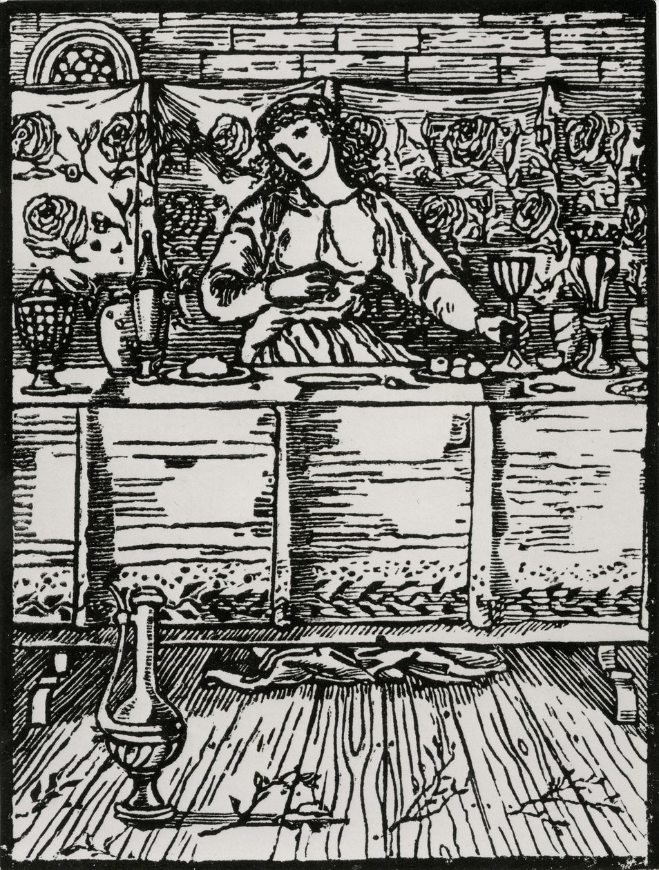 The Song while she Eats by Edward Coley (after) Burne Jones