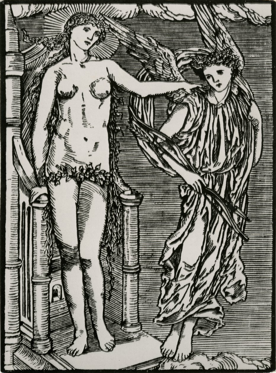 Venus Sending Cupid to Psyche by Edward Coley (after) Burne Jones