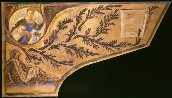 Poet Muse - Piano Lid Paper by Edward Coley Burne Jones