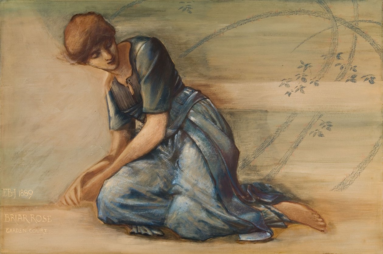 Study for the Briar Rose Series, The Garden Court by Edward Coley Burne Jones