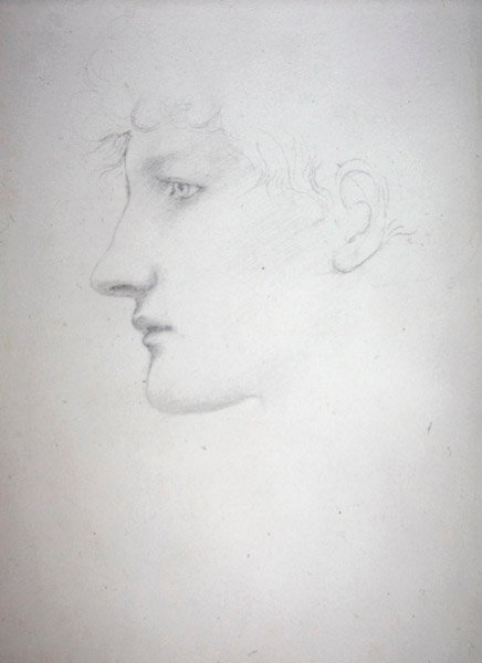 Study of a Head - Bessie Keane, c.1893 by Edward Coley Burne Jones