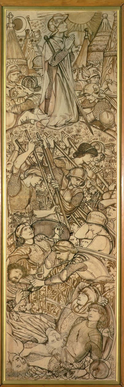 The Battle of Beth-Horon - Joshua Commanding the Sun and Moon to Stand Still by Edward Coley Burne-Jones