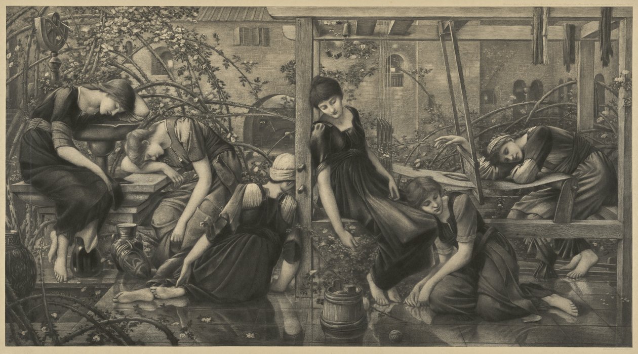 The Garden Court by Edward Coley Burne-Jones