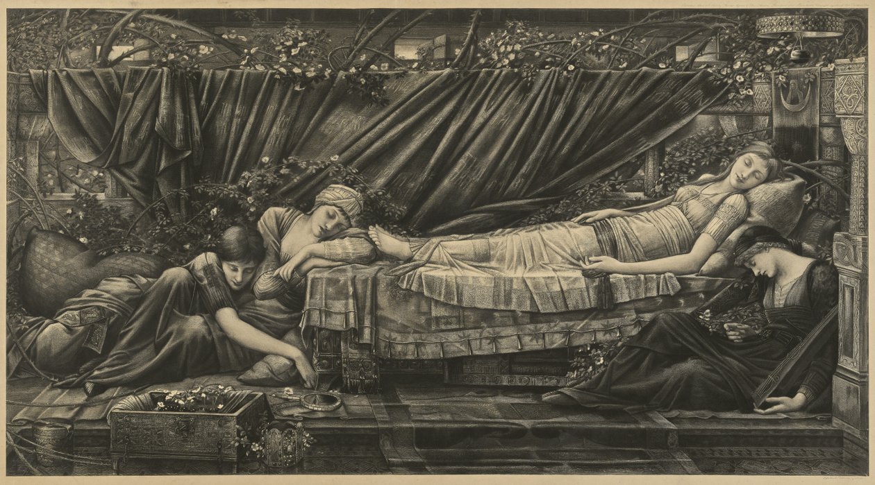 The Rose Bower by Edward Coley Burne-Jones
