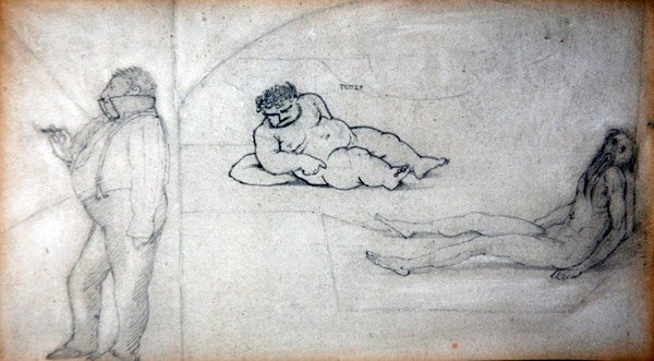 William Morris and the Artist in a Steam Bath, c.1890 by Edward Coley Burne Jones