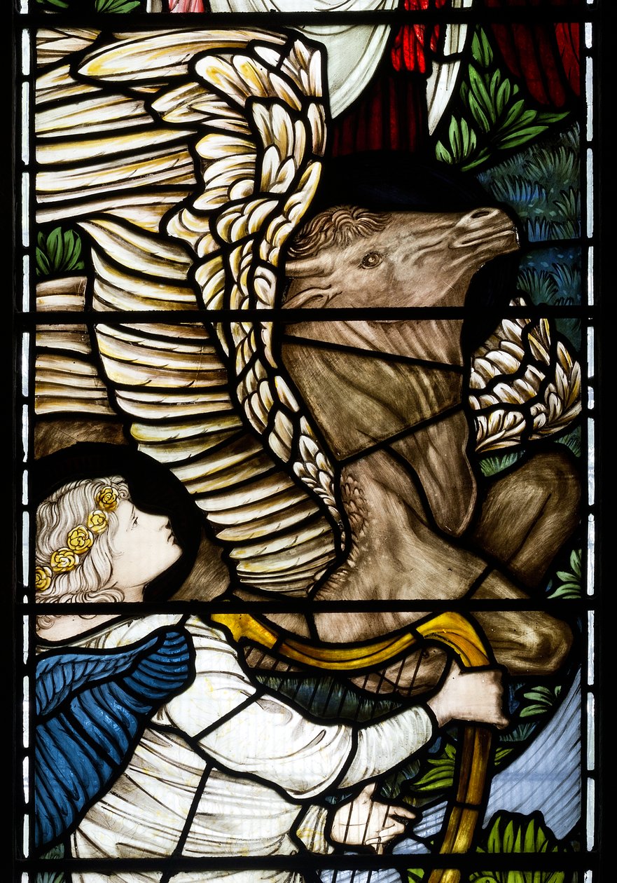 Angel & Bull (detail), Rivers of Paradise, 1875 by Edward Burne Jones