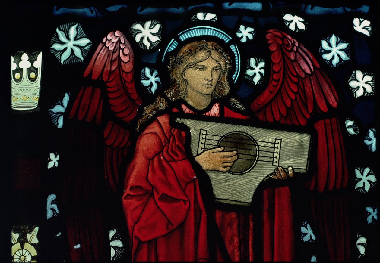 Angel Musician by William Morris and Co. (detail) by Edward Burne Jones