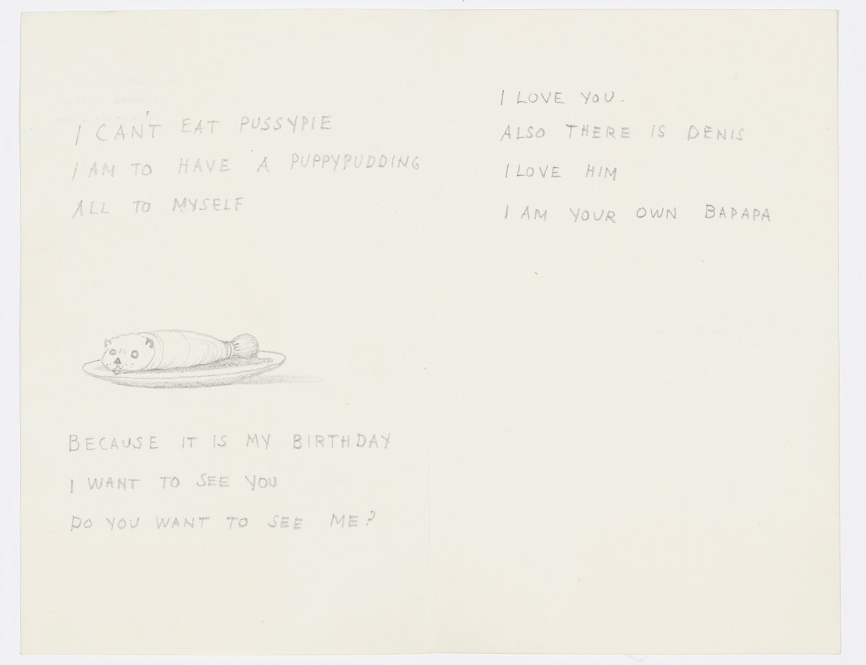 Letter to the artist