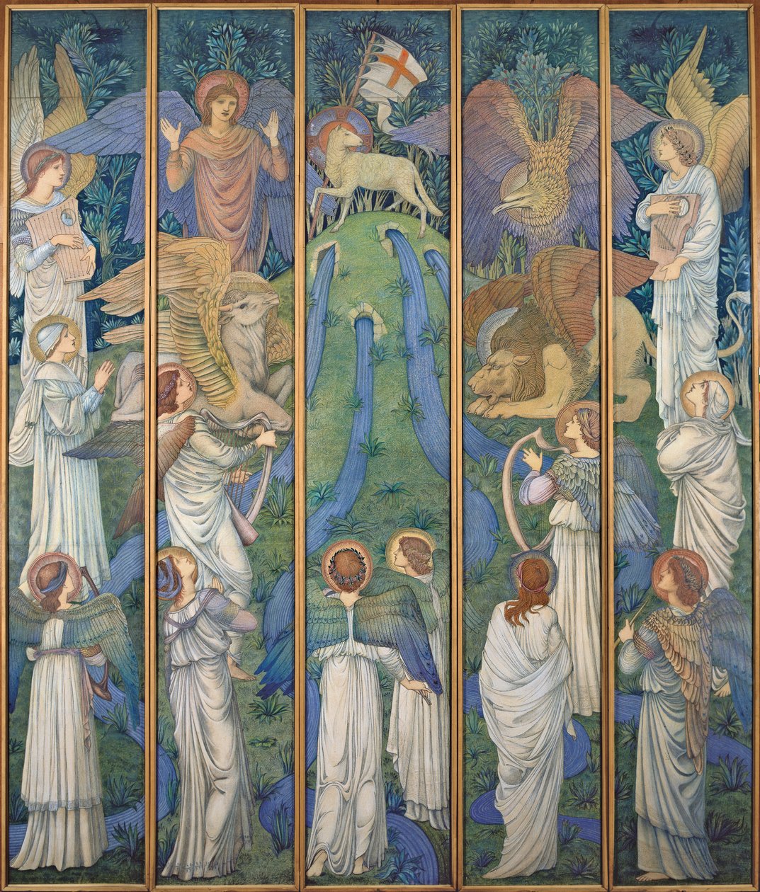 Paradise, with the Worship of the Holy Lamb, c.1875-80 by Edward Burne Jones