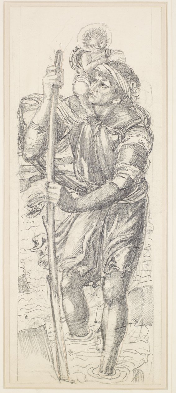 St Christopher and the Infant Christ by Edward Coley Burne Jones