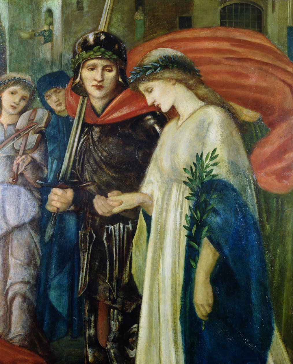 St. George and the Dragon: No. 7 The Return (detail) by Edward Burne Jones