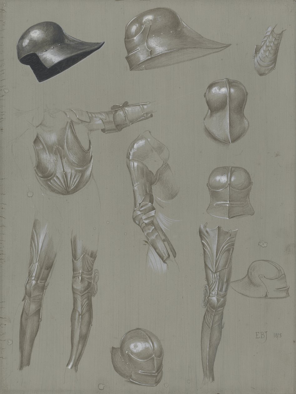 Studies of a Suit of Armour, 1875 by Edward Burne Jones