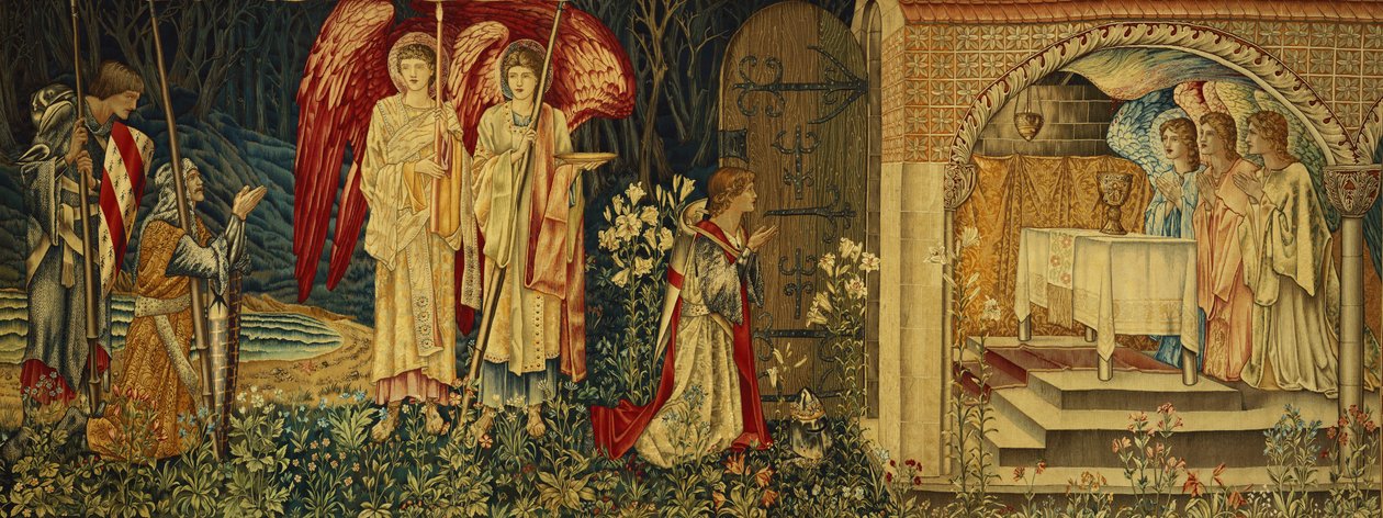 The Achievement of the Holy Grail by Sir Galahad, Sir Bors and Sir Percival by Edward Burne Jones