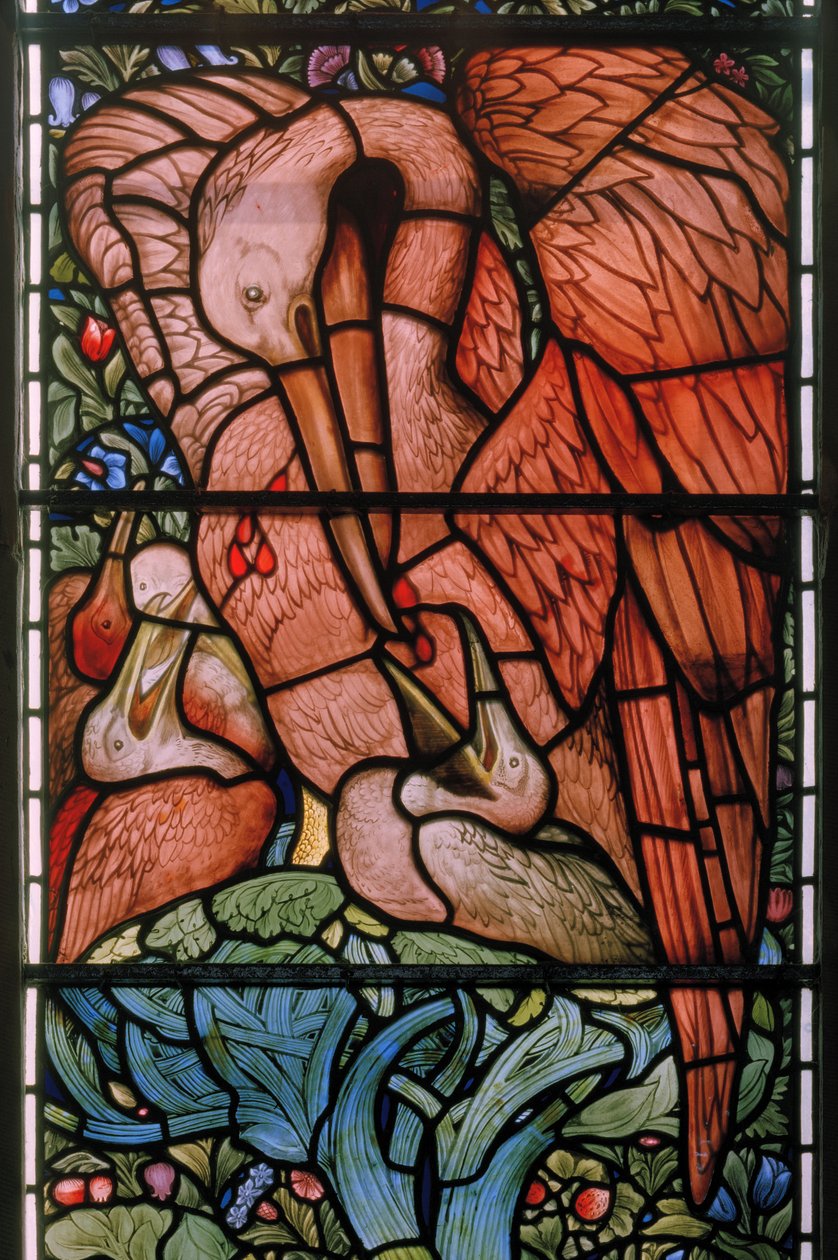 The Pelican In Her Piety, East Window by Edward Burne Jones