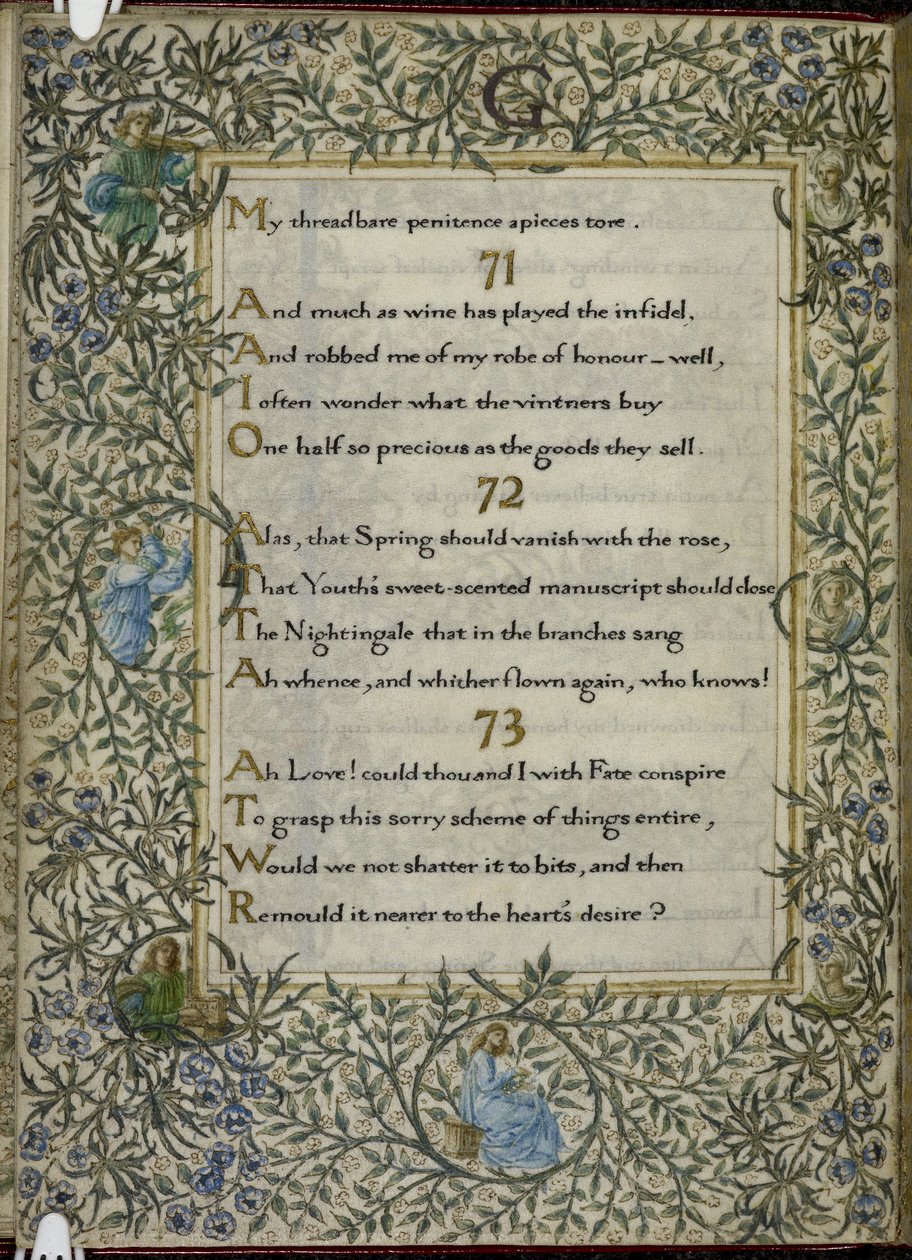 The Rubaiyat of Omar Khayyam, Verses 71 - 73 by Edward Coley and Morris William Burne Jones