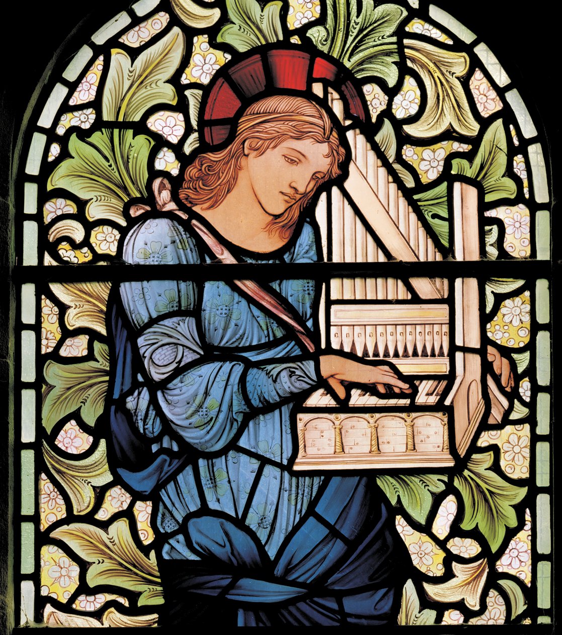 St. Cecilia (detail) by Edward Coley and Dearle Burne Jones
