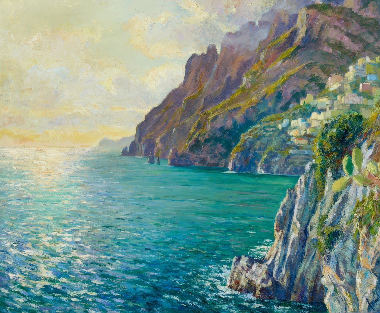 Evening Mood Positano by Edward Cucuel