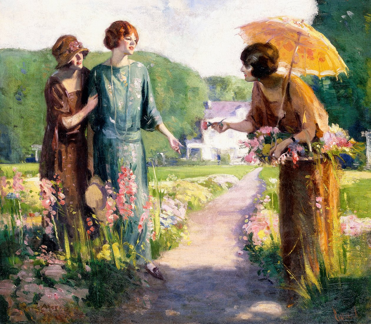 Picking Flowers by Edward Cucuel