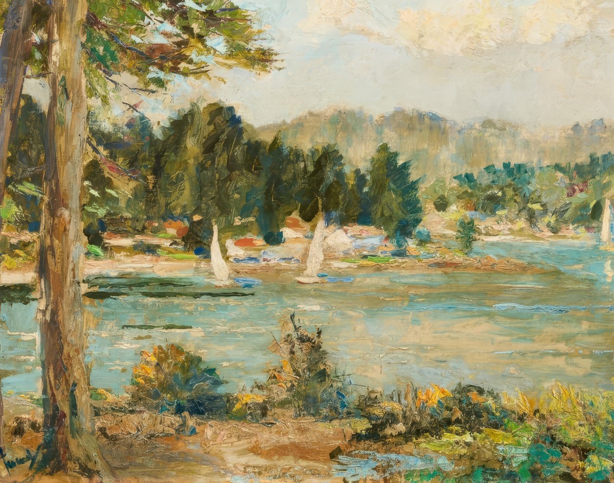 Sailboats on the Lake by Edward Cucuel