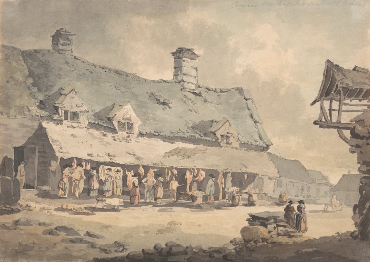 Corwen Marketplace, North Wales by Edward Dayes