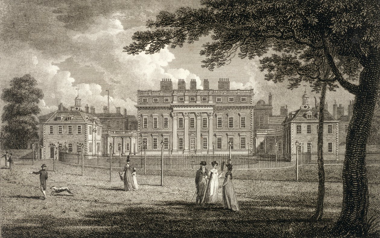 View of Buckingham House, engraved by W. Knight, published 1799 by Edward Dayes