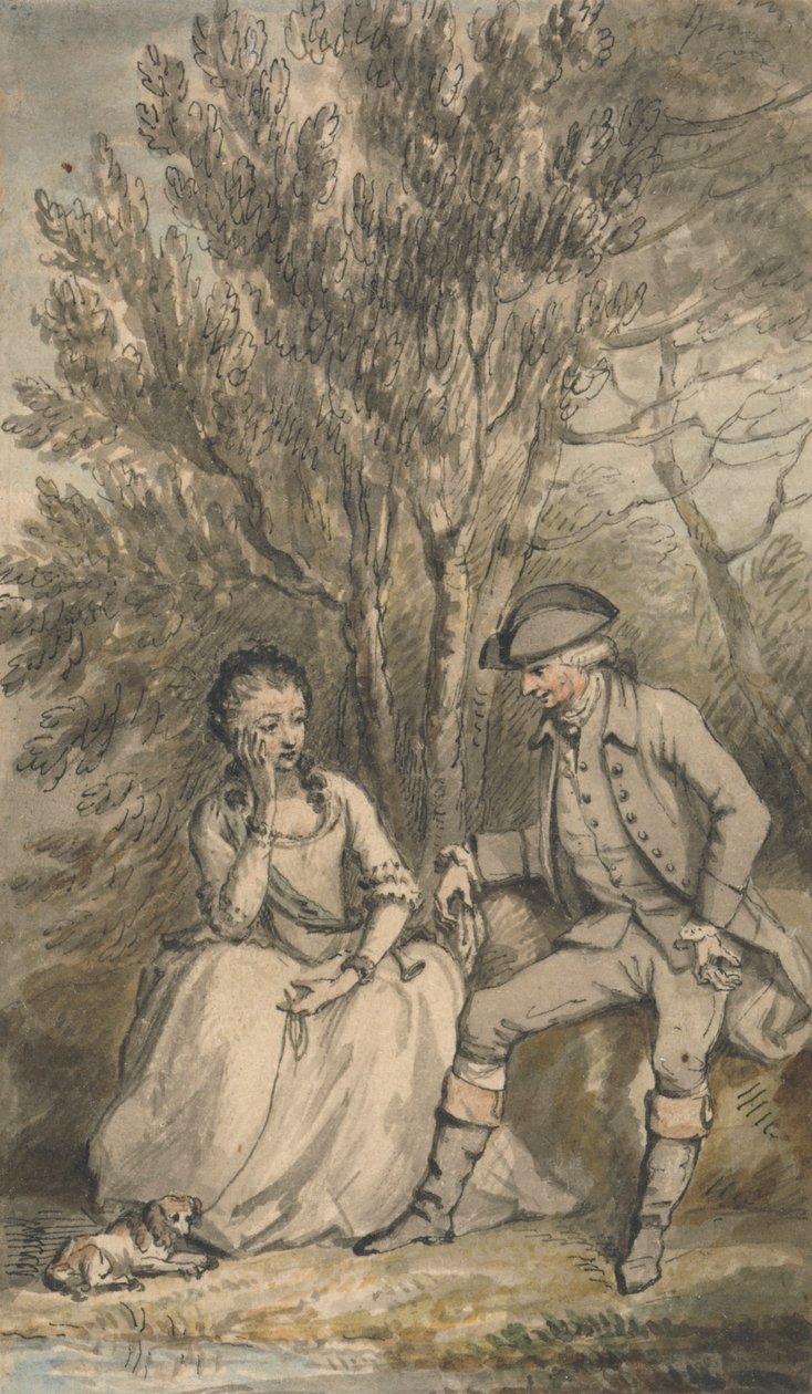 Illustration to A Sentimental Journey: Episode: Maria and her Dog Sylvia by Edward Edwards
