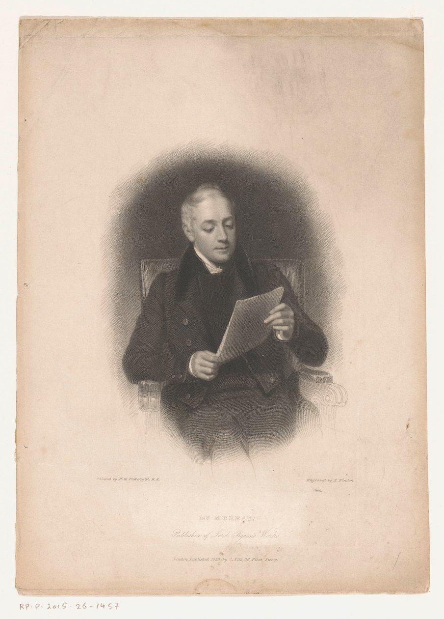 Portrait of Publisher John Murray, Mr. Murray, Publisher of Lord Byron