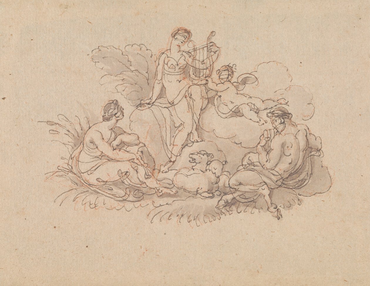 Erato and Pan by Edward Francis Burney