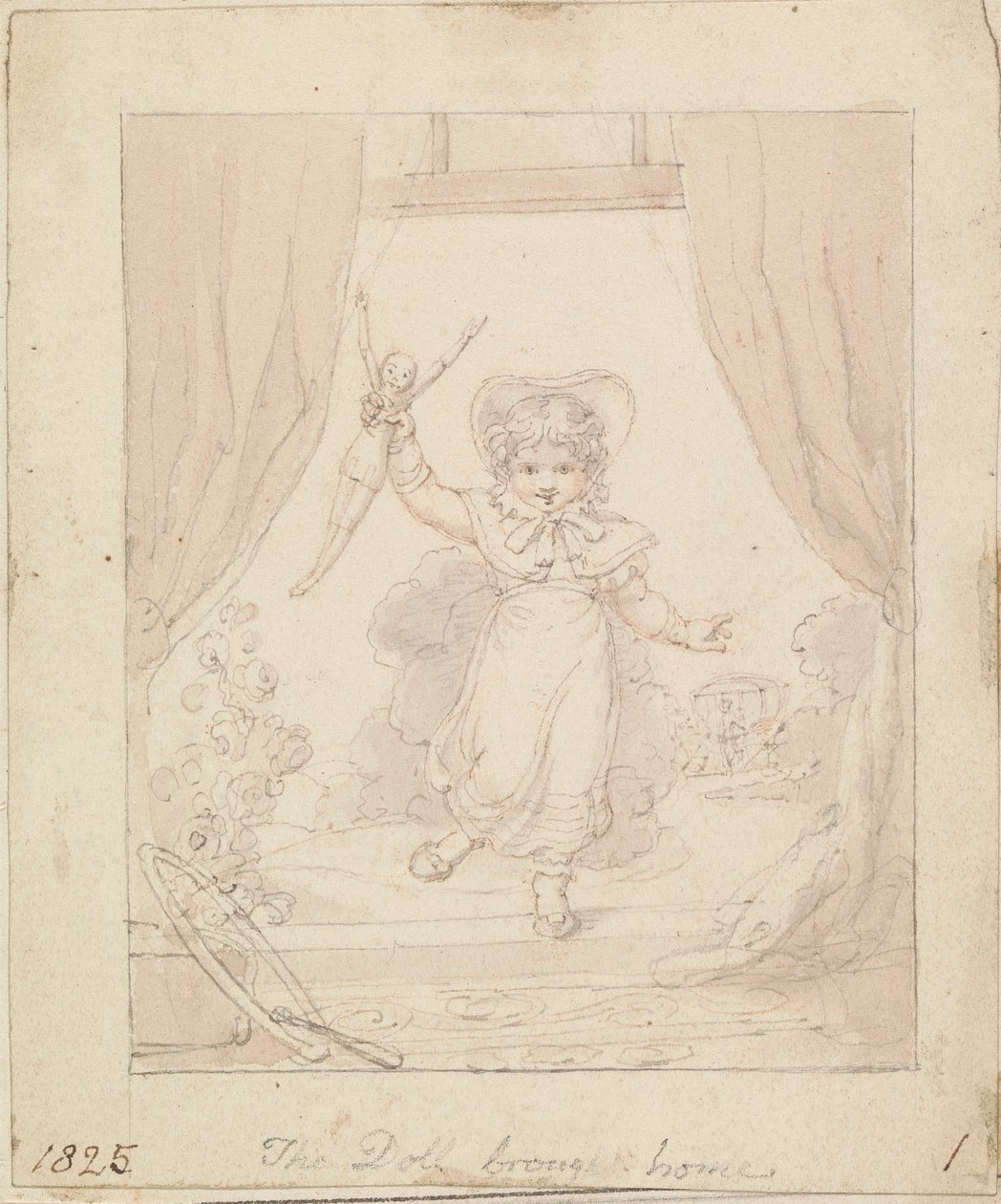 Illustration for The New Doll: The Doll brought Home by Edward Francis Burney
