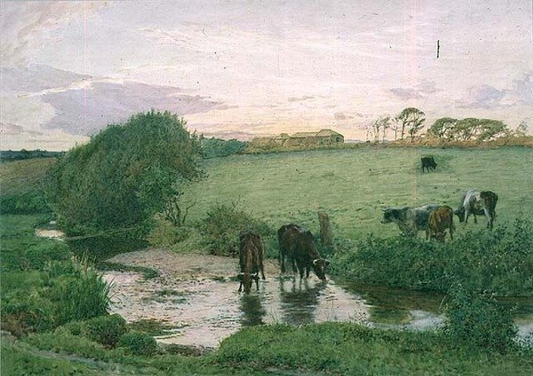 Near St. Mawgan, Cornwall by Edward Frederick Brewtnall