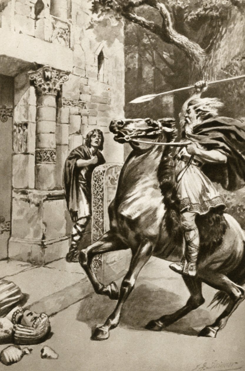 High Priest Coifi Riding Up Goodmanham Lane to Smash the Idols, Illustration from 